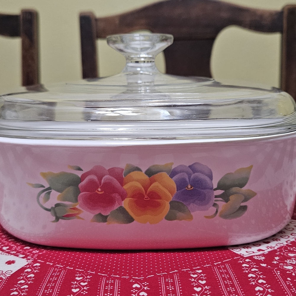 Summer Blush Corningware Casserole 2 Liter